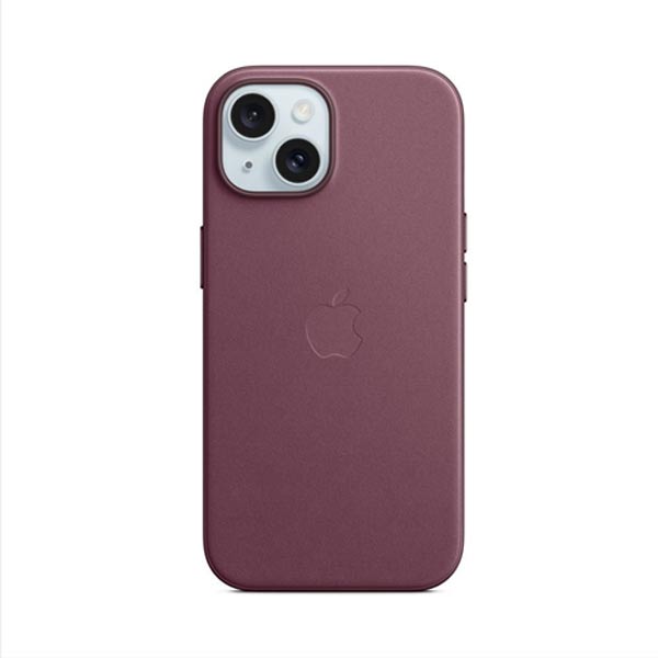 Zadný kryt FineWoven pre Apple iPhone 15 s MagSafe, morušovo červená