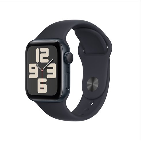 E-shop Apple Watch SE GPS 40mm polnočná , hliníkové puzdro so športovým remienkom polnočná - M/L