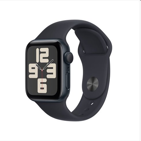 E-shop Apple Watch SE GPS 40mm polnočná , hliníkové puzdro so športovým remienkom polnočná - S/M