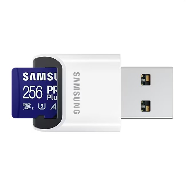 E-shop Samsung PRO Plus Micro SDXC 256 GB, USB adaptér