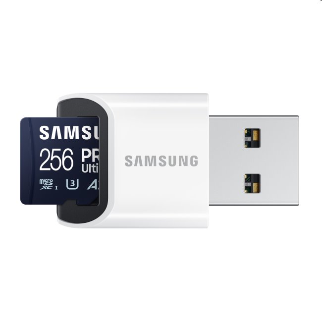 E-shop Samsung PRO Ultimate Micro SDXC 256 GB, USB adaptér