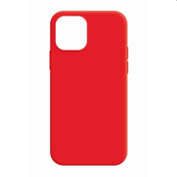 Silikónový zadný kryt FIXED MagFlow pre Apple iPhone 15 s Magsafe, červená