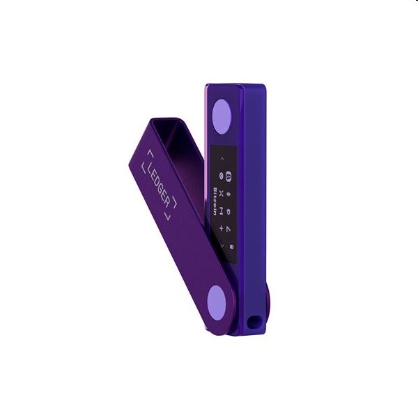 Ledger Nano X hardvérová peňaženka na kryptomeny, amethyst purple