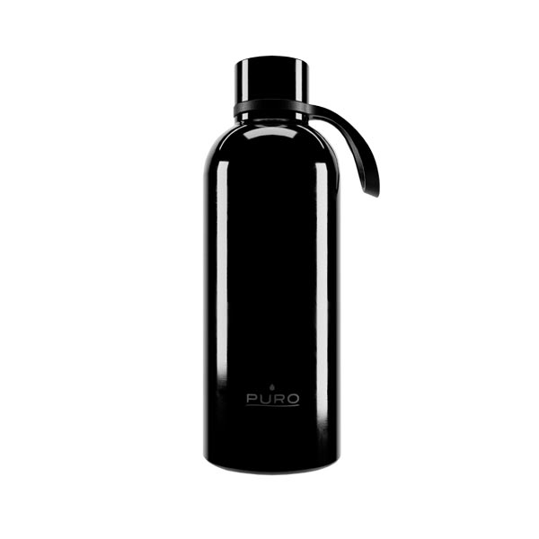 E-shop PURO Thermos Bottle DRINK ME 500 ml, black - OPENBOX (Rozbalený tovar s plnou zárukou)