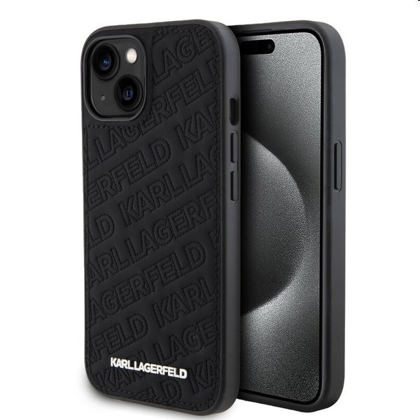 Zadný kryt Karl Lagerfeld PU Quilted Pattern pre Apple iPhone 15, čierna 57983116799