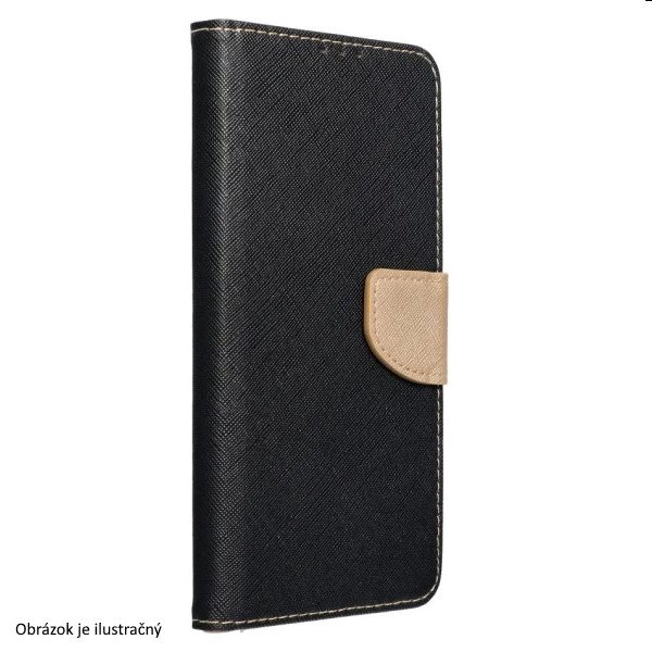 E-shop Knižkové puzdro FANCY Book pre Xiaomi Redmi A2, čierna/zlatá TEL187070