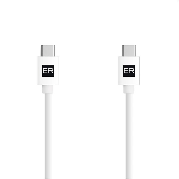 E-shop ER POWER Dátový a nabíjací kábel USB-C/USB-C, 3A, 1,2 m, biely FIXD-UC-BK