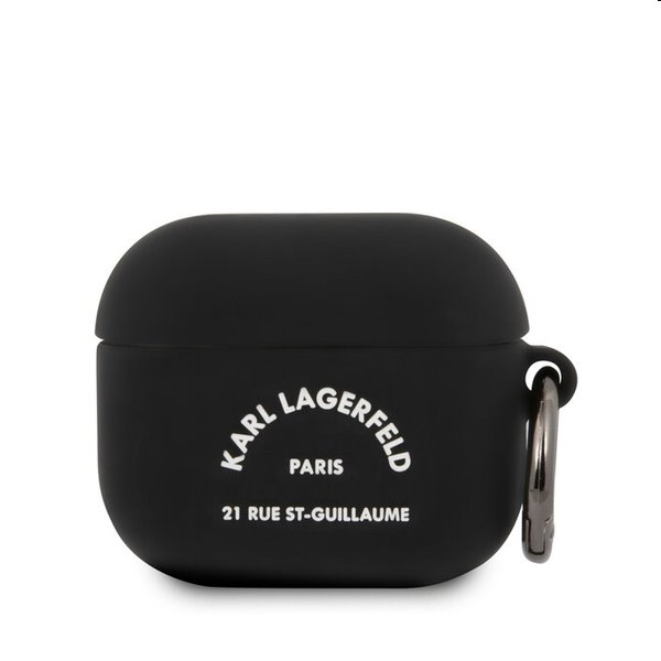 E-shop Karl Lagerfeld Rue St Guillaume silikónový obal pre Apple AirPods 3, čierny