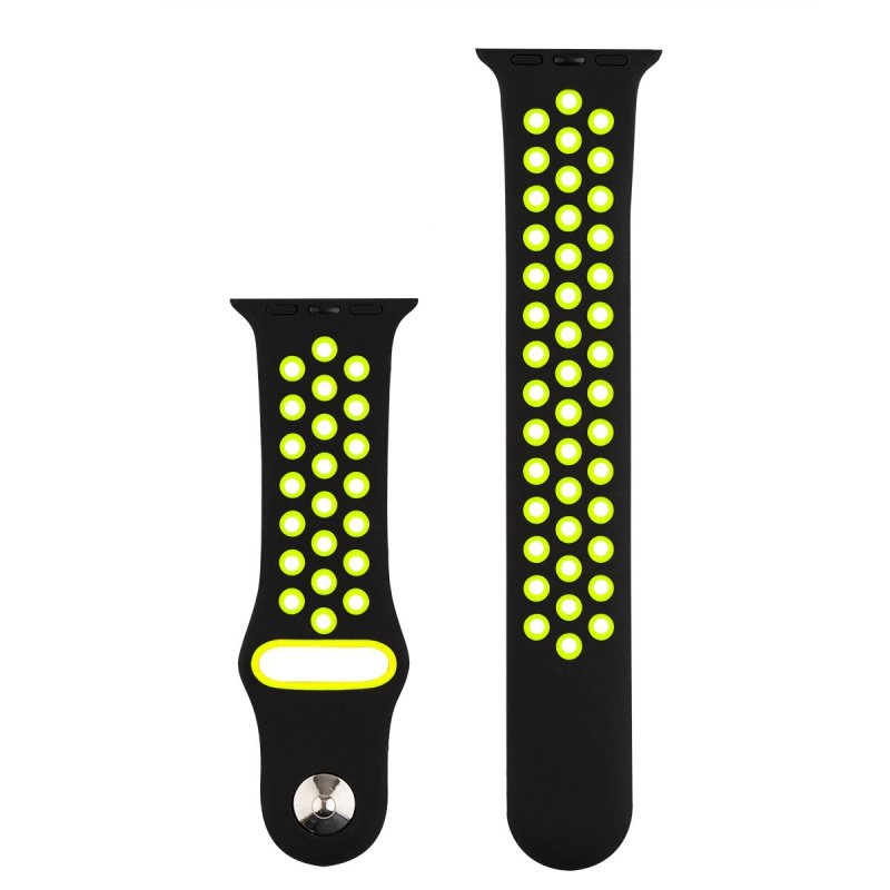 E-shop COTEetCI Sports Dot Band for Apple Watch 42/44/45mm, black/volt - OPENBOX (Rozbalený tovar s plnou zárukou)