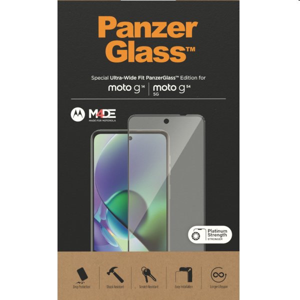 E-shop Ochranné sklo PanzerGlass UWF pre Motorola Moto G14, G54 5G, čierna 6581