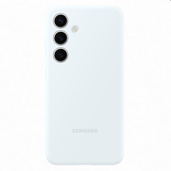 Zadný kryt Silicone Cover pre Samsung Galaxy S24, biela EF-PS921TWEGWW