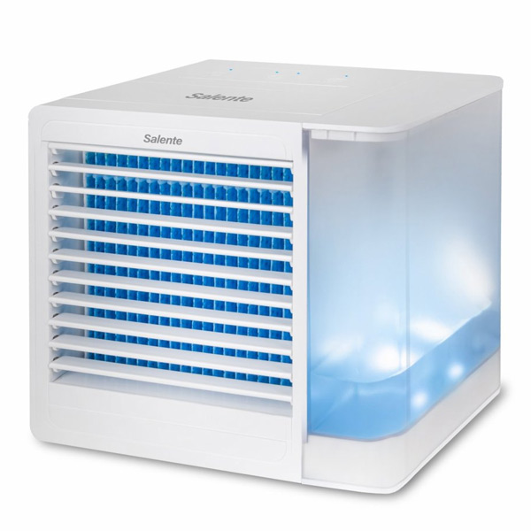 E-shop Salente IceCool, stolný chladič, ventilátor a zvlhčovač vzduchu 3v1, biely