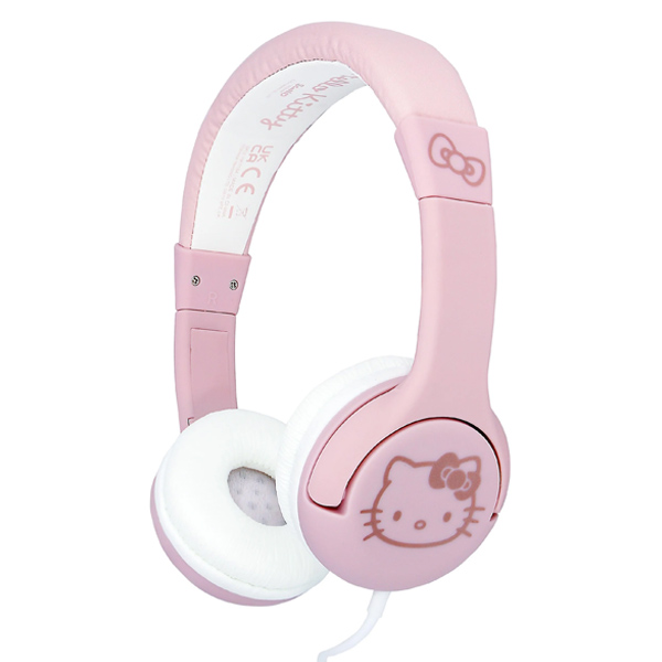 E-shop Detské káblové slúchadlá OTL Technologies Hello Kitty, ružovo-zlaté