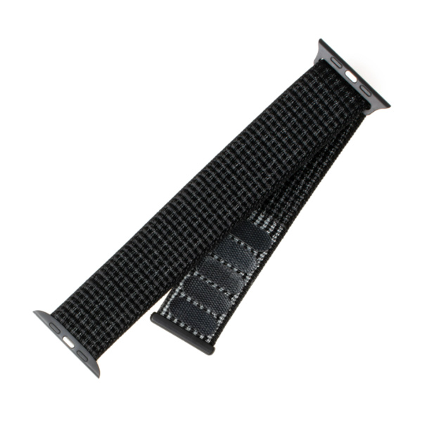 E-shop FIXED Nylon Strap for Apple Watch 42/44/45 mm, reflex black, vystavený, záruka 21 mesiacov