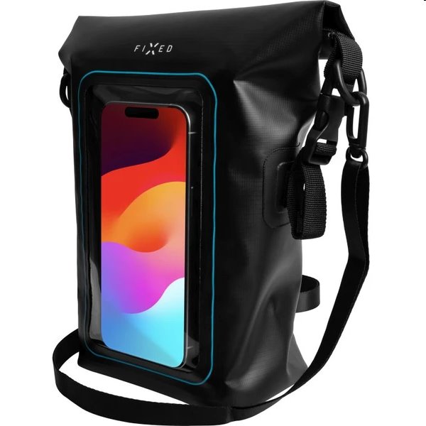 E-shop FIXED Vodeodolný vak Float Bag s kapsou pre mobilný telefón 3L, čierne FIXFLT-BG-BK