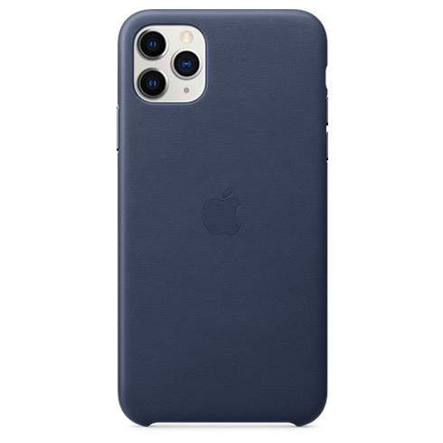 Apple iPhone 11 Pro Max Leather Case, midnight blue MX0G2ZM/A