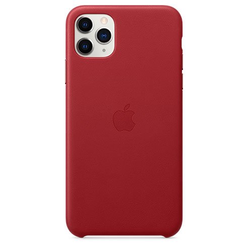 Apple iPhone 11 Pro Max Leather Case, (PRODUCT) red MX0F2ZM/A