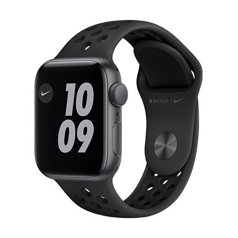Apple Watch Nike SE GPS, 44mm kozmická sivá Aluminium Case with Anthracite/čierna Nike Sport Band - Regular