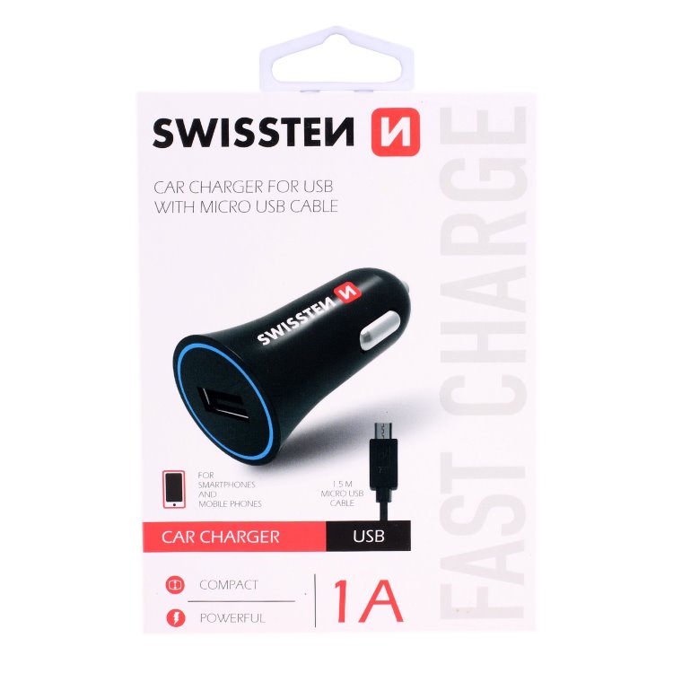 Autonabíjačka Swissten s Micro-USB káblom 20110800