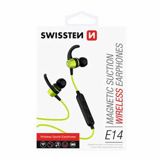 E-shop Bluetooth slúchadlá Swissten Active, limetkové 51105092