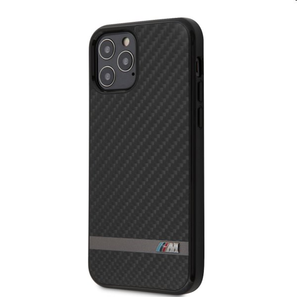 BMW Carbon & Alu Kryt pre iPhone 12/12 Pro, Black