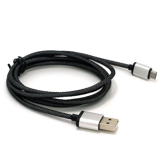 Dátový a nabíjací kábel s Micro USB konektorom, dĺžka 1 meter, Silver SA220MU-SV