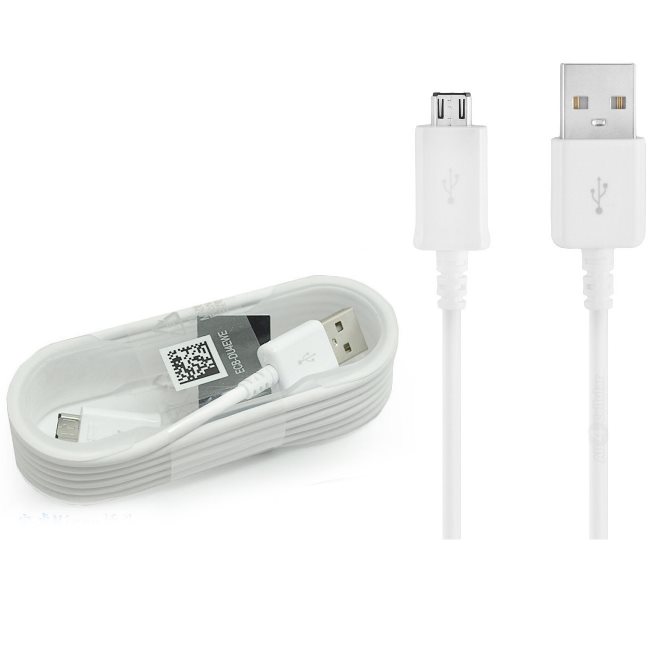 Dátový kábel Samsung ECB-DU4EWE pre telefóny s Micro USB konektorom, White 8592118801515