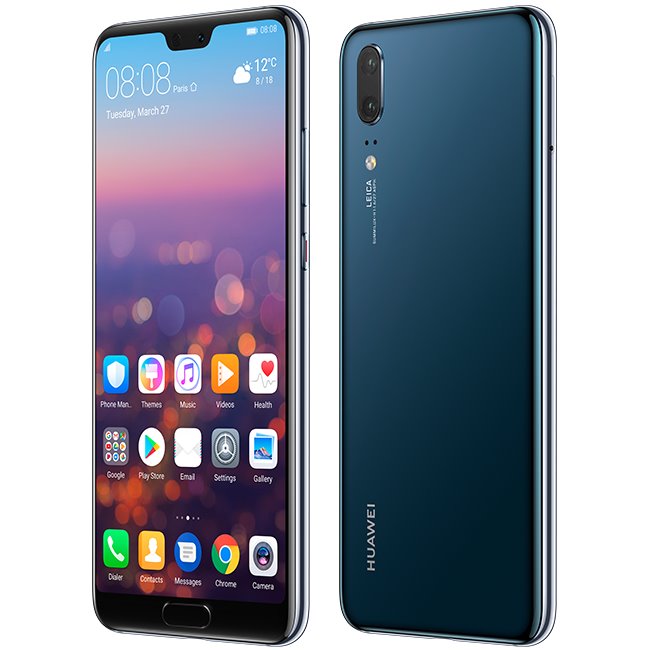 Huawei P20, Dual SIM, Midnight Blue, Trieda A+ - použité, záruka 12 mesiacov