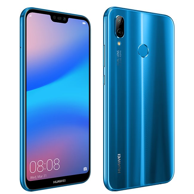 Huawei P20 Lite, Single SIM, Klein Blue, Trieda A+ - použité, záruka 12 mesiacov