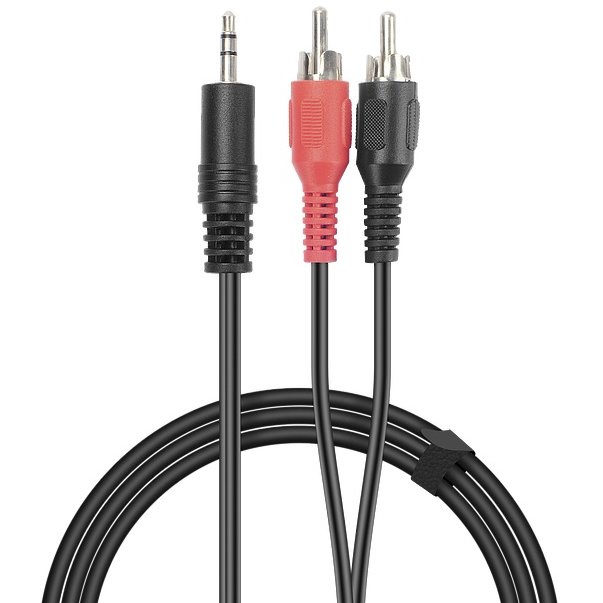 Kábel Speedlink stereo jack/ cinch, 2m, čierna SL-170303-BK