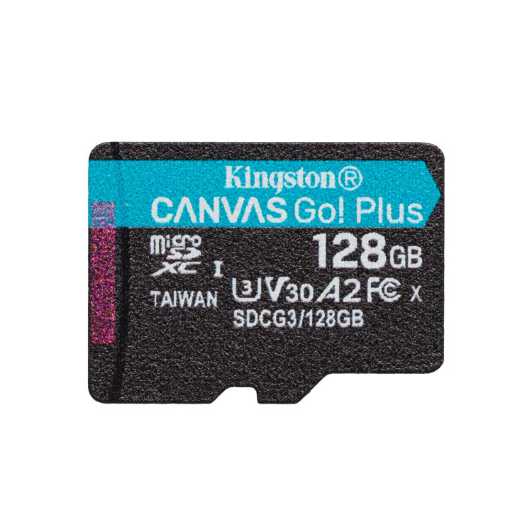 Kingston Canvas Go Plus Micro SDXC 128GB, UHS-I U3 A2, Class 10 - rýchlosť 170/90 MB/s