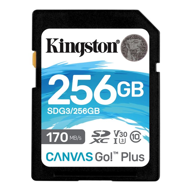 Kingston Canvas Go Plus Secure Digital SDXC UHS-I U3 256GB | Class 10, rýchlosť 170/90MB/s (SDG3/256GB)