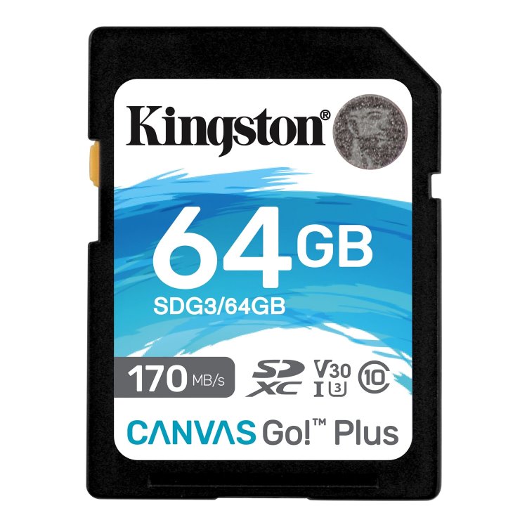Kingston Canvas Go Plus Secure Digital SDXC UHS-I U3 64GB | Class 10, rýchlosť 170/70MB/s (SDG3/64GB)