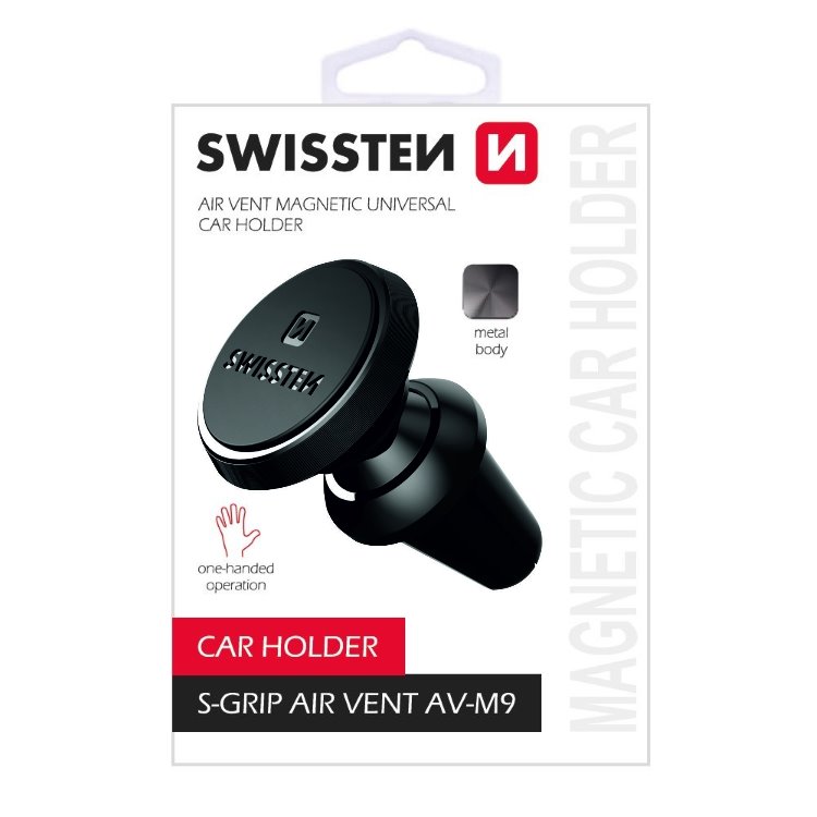 Magnetický držiak Swissten S-Grip M9 do ventilácie, Black