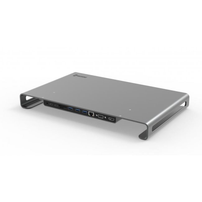 Multifunkčný hliníkový stojan na notebook/monitor Swissten s USB-C HUB