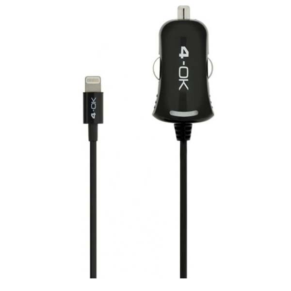 Nabíjačka 4-OK Charger 12/24V, black Licence Apple iPhone 5, 5S, 5C, 6, iPod