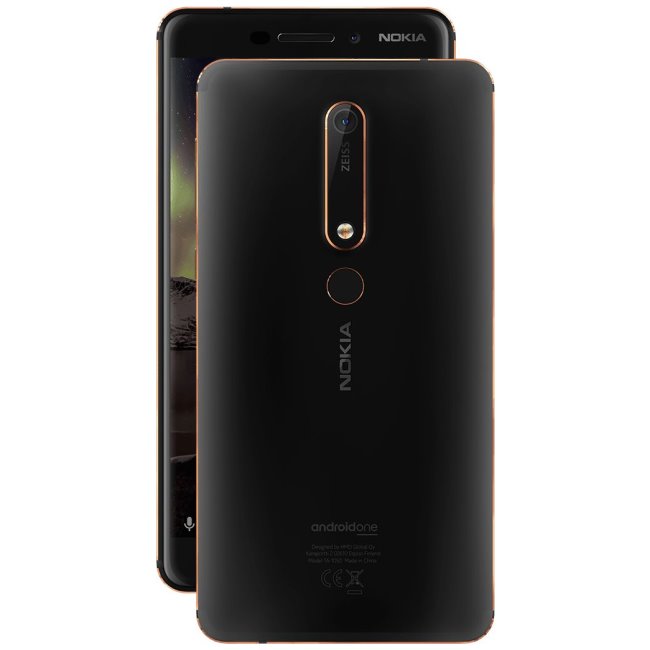 Nokia 6.1, Dual SIM,  čierna/medená, Trieda B - použité, záruka 12 mesiacov