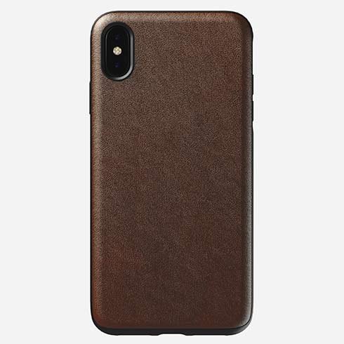 duplikat - Nomad kryt Rugged Case pre iPhone XS Max - Rustic Brown Leather NM21TR0000