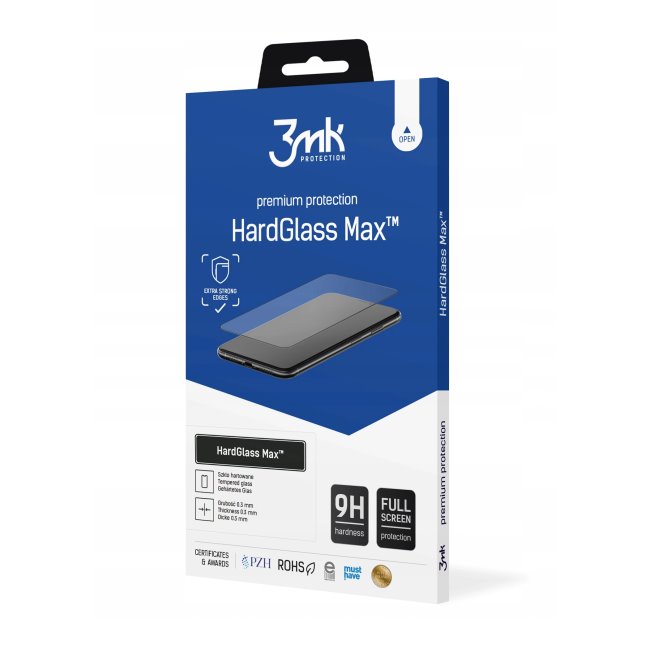 Ochranné temperované sklo 3mk HardGlass Max pre Apple iPhone X/XS/11 Pro, black