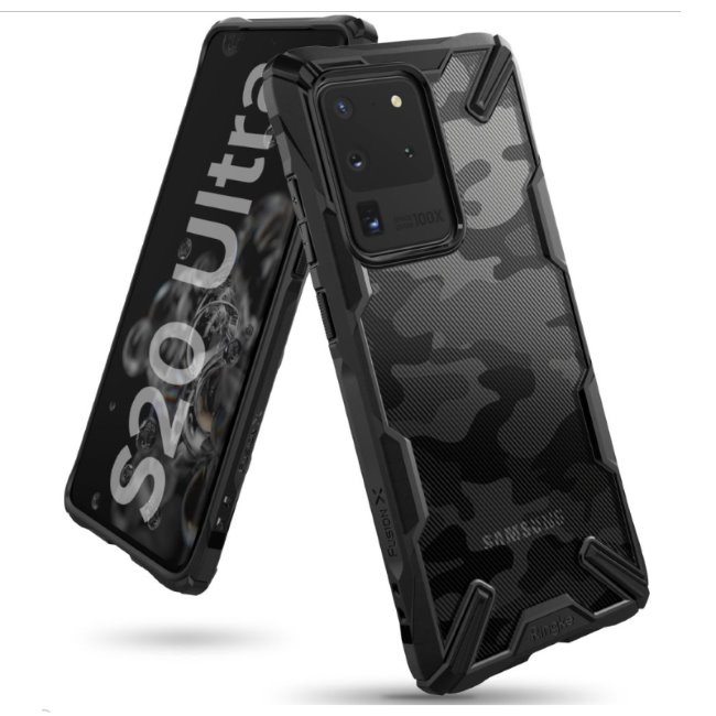 Odolné puzdro RINGKE FUSION X pre Samsung Galaxy S20 Ultra - G988F, Black RIN-898037