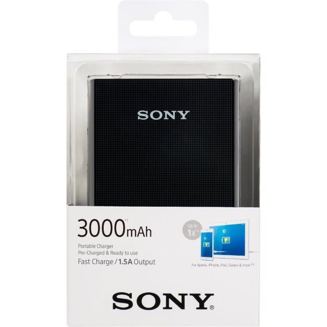 PowerBank Sony CP-E3B2 - 3000 mAh, Black