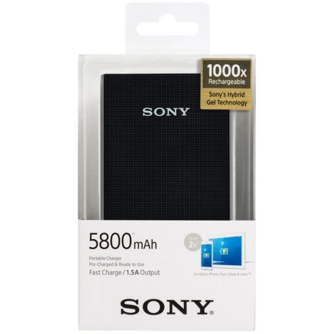 PowerBank Sony CP-E6B - 5800 mAh, Black