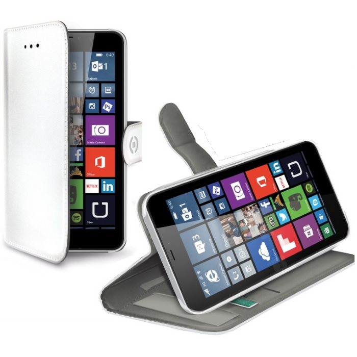 Puzdro Celly Wally pre Microsoft Lumia 640 XL, White