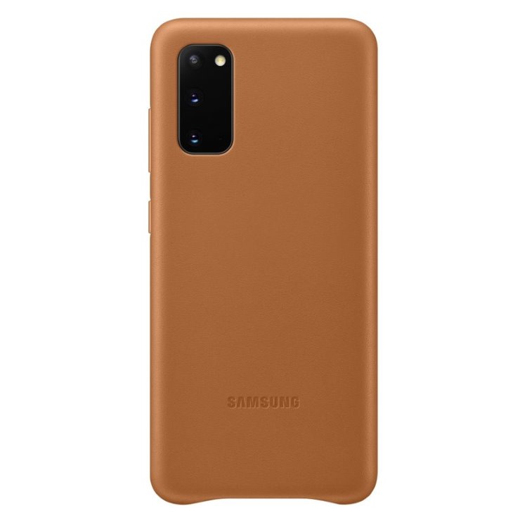Zadný kryt Leather Cover pre Samsung Galaxy S20, hnedá EF-VG980LAEGEU