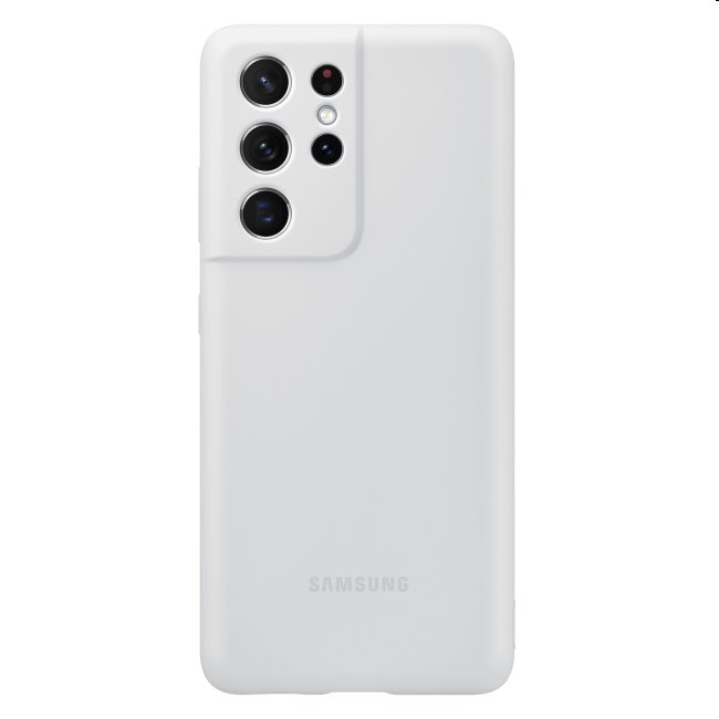 Puzdro Silicone Cover pre Samsung Galaxy S21 Ultra - G998B, light gray (EF-PG998T)