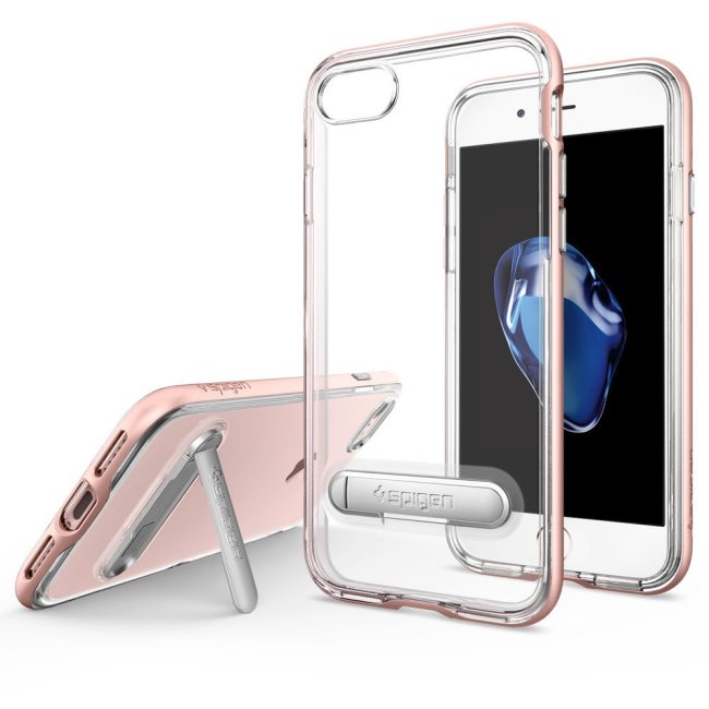 Puzdro Spigen Crystal Hybrid pre Apple iPhone 7 a iPhone 8, Rose Gold 042CS20461