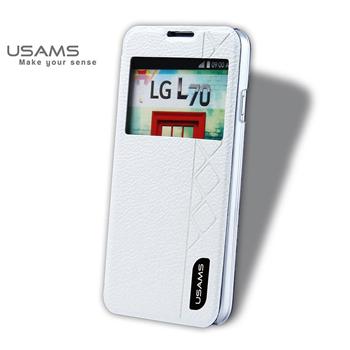 Puzdro USAMS S-View pre LG L90 Dual - D410, Black