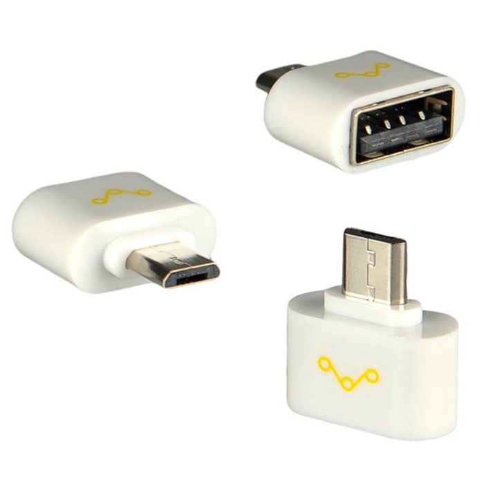 Redukcia microUSB na USB - On To Go (OTG) - univerzálna, White 8595642222061