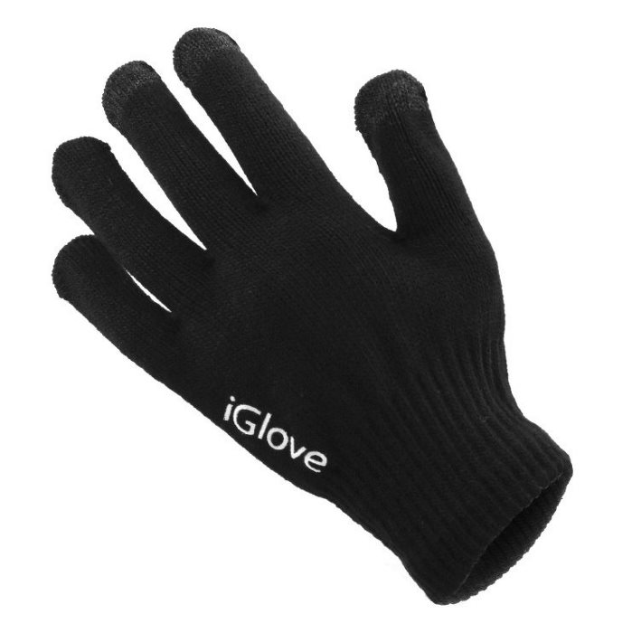 Rukavice iGlove na ovládanie dotykového displeja, Black - Pánske - veľkosť 22x12 cm