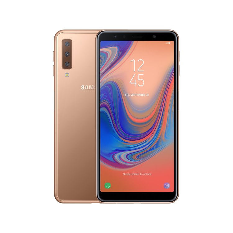 Samsung Galaxy A7 2018 - A750F, Dual SIM, zlatá - nový tovar, neotvorené balenie